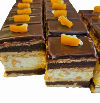 Prajitura cu mascarpone, ciocolata belgiana si portocale (fara zahar)